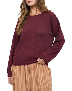 Blu Pepper Cotton Crewneck Sweater - Red