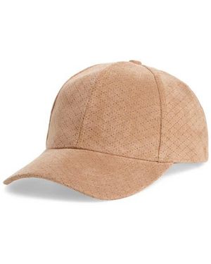 BP. Perforated Faux Suede Baseball Cap - Natural