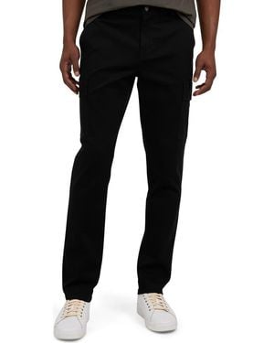 DKNY Powerstretch Flat Front Chino Pants - Black