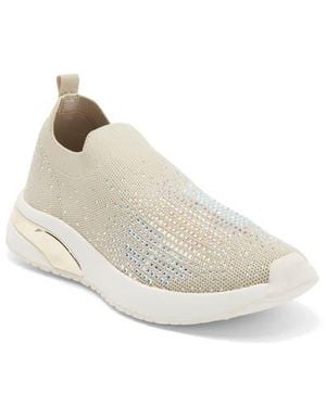 Anne Klein Compete Knit Platform Sneaker - White