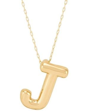Frankie & Zoe Initial Pendant Necklace - Metallic