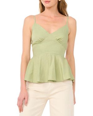 1.STATE Tie Back Peplum Camisole - Green