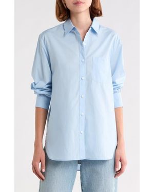 Rag & Bone Max Button Front Shirt - Blue