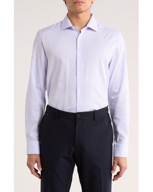 Perry Ellis Slim Fit Textured Dress Shirt - White