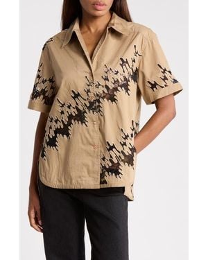 3.1 Phillip Lim Squiggle Lace Camp Shirt - Natural