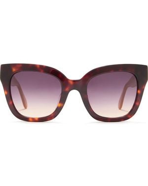 BCBGMAXAZRIA 50Mm Chunky Square Exposed Quilt Sunglasses - Purple