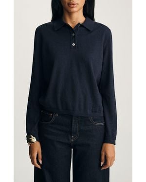 Mavi Wool Polo Sweater - Blue