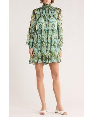 Cinq À Sept Rika Long Sleeve Dress - Green