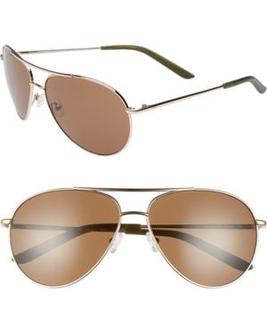 Nike Chance 61Mm Aviator Sunglasses - Natural
