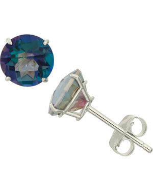 FZN Amethyst Stud Earrings - Blue