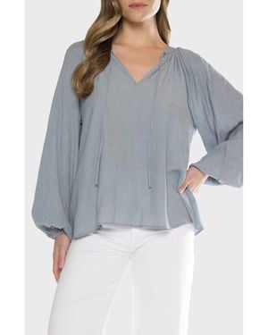 Matty M Dawson Tie Top - Gray