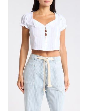 Vigoss Textured Collar Top - White