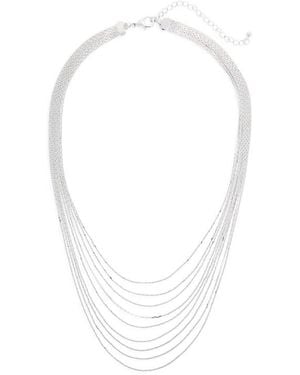 Tasha Multichain Layered Necklace - White