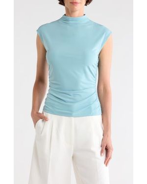 DKNY Funnel Neck Jersey Top - Blue