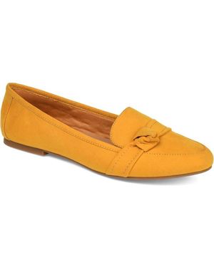 Journee Collection Marci Knotted Strap Loafer - Orange