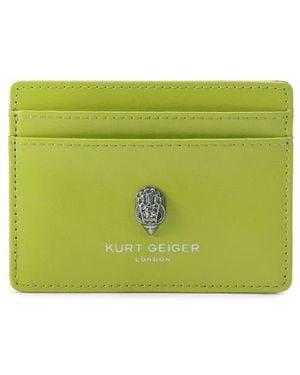 Kurt Geiger Bond Leather Card Holder - Green