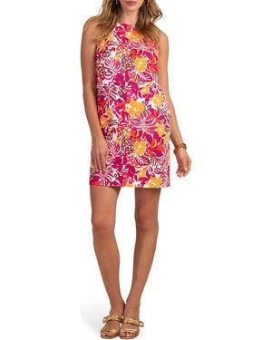 Trina Turk Sansour Floral Sleeveless Sheath Dress - Red