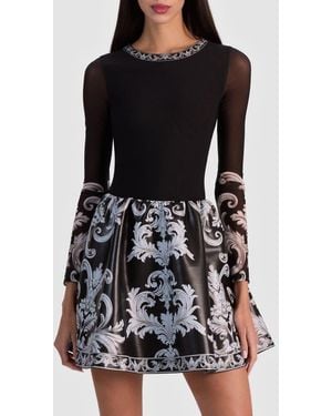chinese dress ladies Alice & Olivia Chara Vegan Leather Croc Mini Dress – Shop at the Mix main image 0