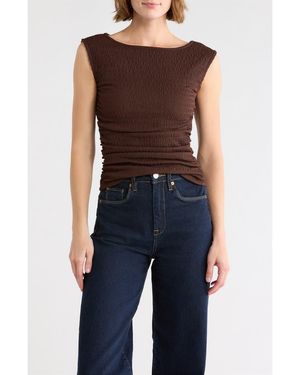 Vigoss Textured Boatneck Tank - Brown
