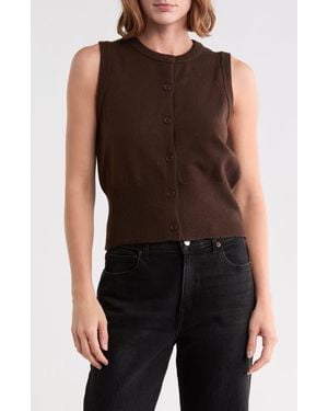 Vigoss Button Sweater Vest - Black