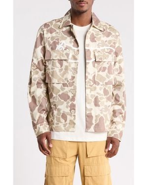 ICECREAM Print Field Shacket - Brown