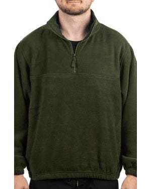 Burnside Polar Fleece Quarter Zip Sweatshirt - Green