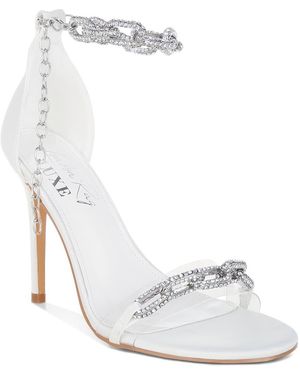 LONDON RAG Rabenda Rhinestone Stiletto Sandal - White