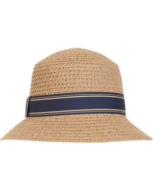 Vince Straw Open Weave Cloche - Natural