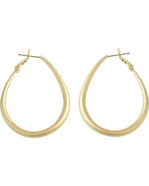 Panacea Teardrop Leverback Hoop Earrings - Metallic