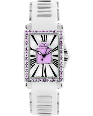 Aquaswiss Kelly Silicone Strap Watch, 44.5Mm - White