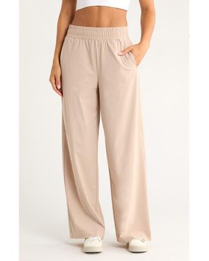 Zella Transit Wide Leg Pants - Natural