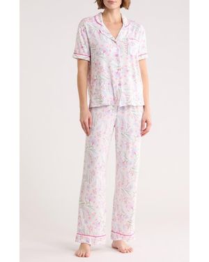 Jaclyn Notch Collar Pajamas - White