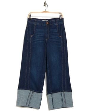 Democracy Cuff Crop Jeans - Blue