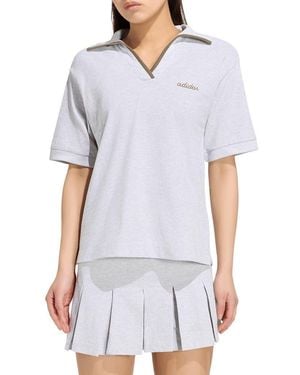 adidas Cotton Jersey Polo - Gray