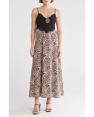 Wayf Lace Trim Slipdress - Multicolor