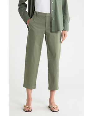 Vince Washed Crop Chino Pants - Green