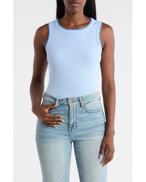 Caslon Whipstitch Tank - Blue