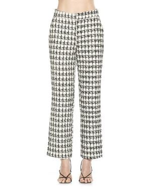 Alexia Admor High Waist Tweed Pants - White