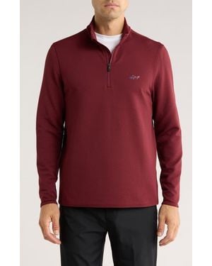 Greg Norman Quarter Zip Pullover - Red
