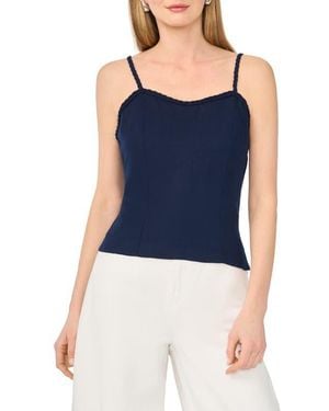 1.STATE Braided Trim Tank Top - Blue