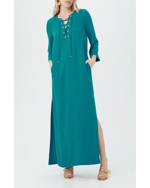 Trina Turk Catamaran Long Sleeve Dress - Green