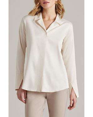 Rhone Notch Collar Party Blouse - White