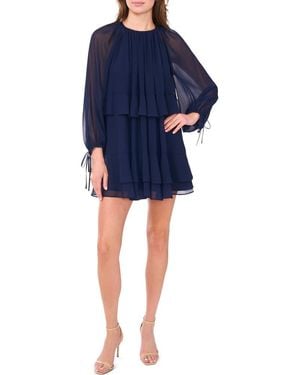 Parker The Ivonne Long Sleeve Minidress - Blue