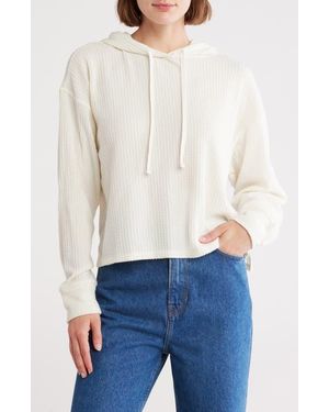 Lucky Brand Cloud Waffle Hoodie - Natural