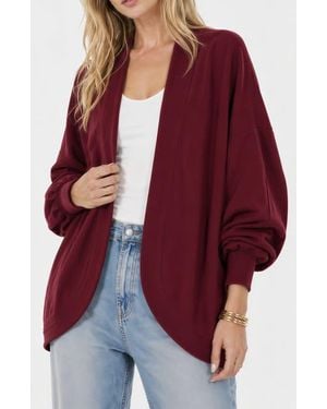 BLUEGREY Contrast Piped Cardigan - Red