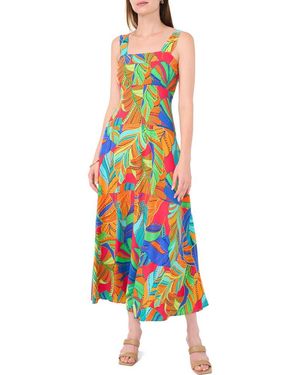 Halogen® Thick Strap Empire Waist Maxi Dress - Multicolor
