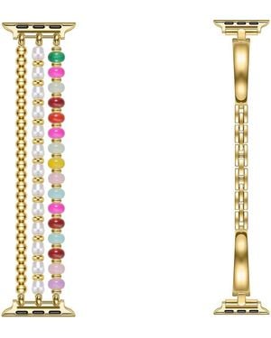 The Posh Tech Jasmine Alexis 2-Pack Apple Watch Watchbands - Metallic
