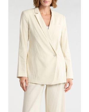 Rag & Bone Double-Breasted Linen Blazer - Natural
