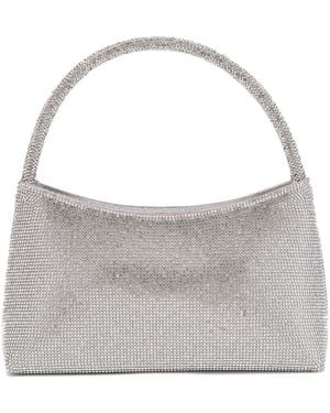 Lady Couture Dressy Rhinestone Top Handle Bag - Gray