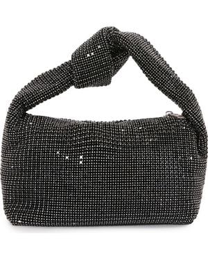 BERNESS Knotted Handle Rhinestone Bag - Black